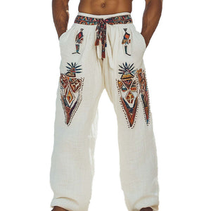 Men's Tribal Embroidered Casual Trousers