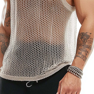 Men's Breathable Mesh Crew Neck Tank Top