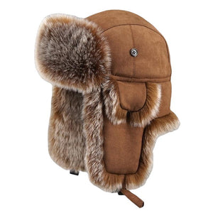 Men's Suede Thick Warm Earmuffs Hat