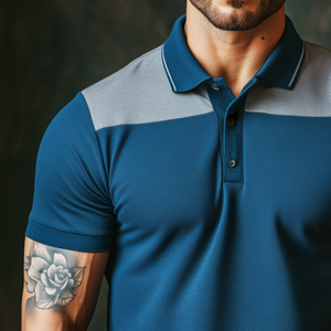 Atmungsaktives Retro-Kurzarm-Poloshirt für Herren