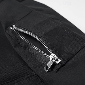 Herren Leichte Jacke Bomberjacke Freizeitjacke Alltag Urlaub Wasserdicht Tasche Frühling & Herbst Einfarbig Modisch Klassisch Revers Standard Schwarz Weiß Königsblau Lila Kaffee Jacke