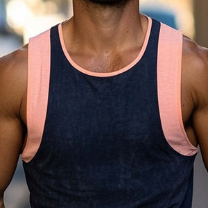 Men's Summer Basic Skin-Friendly Slim Color Matching Tank Top