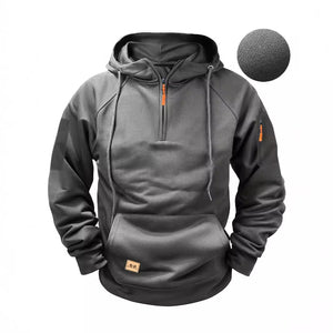HOODIE-REISSVERSCHLUSS-HOODIE MIT MEHREREN TASCHEN FÜR SPORT UND FREIZEIT