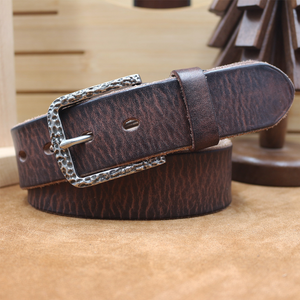 Men's Vintage Distressed Top Layer Pure Cowhide Leather Belt