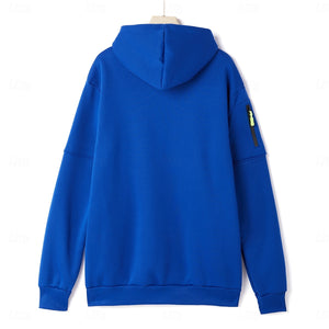 Herren-Kapuzenpullover mit durchgehendem Reißverschluss, Fleece-Kapuzenpullover