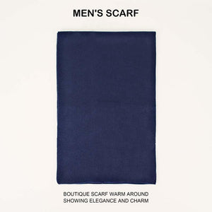 Men's Classic Solid Warm Knit Scarf