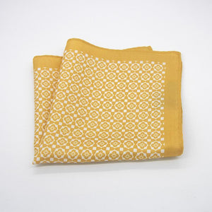 Men's Classic Vintage British Style Pattern Silk Blazer Pocket Scarf