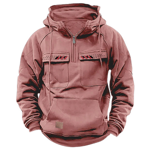 USA FLAGGE VINTAGE EINFARBIGER HOODIE