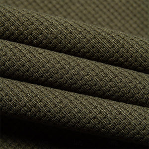 Men's T shirt Tee Waffle Shirt Zip Half Shirt Tee Top Long Sleeve Shir