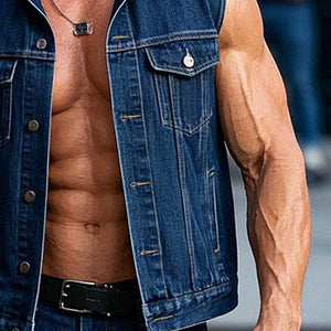 Men's Classic Sleeveless Denim Vest