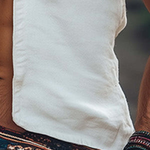 Men's Colorful Embroidered Hooded Tank Top