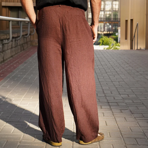 Herren Frühlingsmode Lässige Lose Baumwoll- Und Leinenhosen