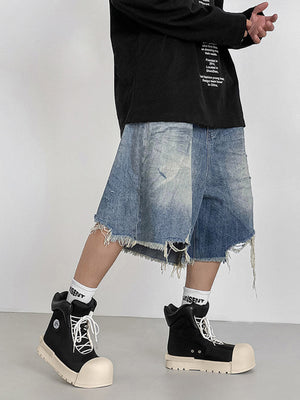 Hohe Plateau-Sneaker aus Canvas