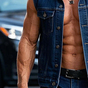 Men's Classic Sleeveless Denim Vest