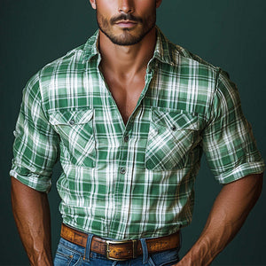 Men's Simple Casual Long-Sleeved Shirt