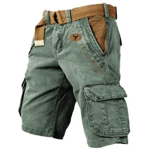 Herren Overalls in Übergröße, Sport, locker, verschleißfest, 5-Punkt-Cargo-Shorts