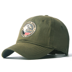 Baumwollkappe mit USA-Adler-Stickerei