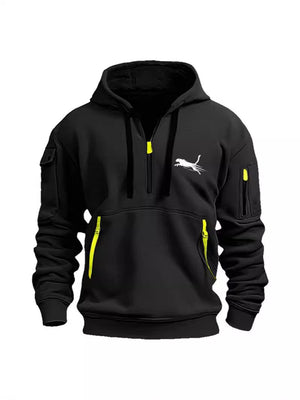 Kapuzenpullover mit Reißverschluss und mehreren Taschen