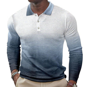 Men's Casual 3D Printed Lapel POLO Shirt