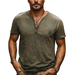 Herren Sommerkomfort Vintage Distressed Stretch T-Shirt