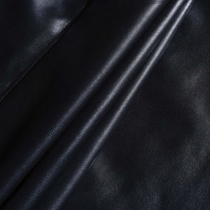 Klassisches, lässiges Slim Fit-Langarmhemd aus Leder für Herren