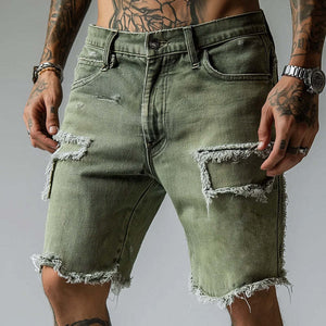 Herren-Shorts aus gebürstetem Vintage-Denim