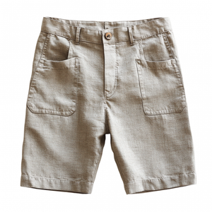 Lässige, bequeme, atmungsaktive Anzugshorts aus Leinenmischung für Herren
