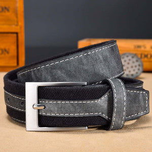 Vielseitiger Vintage-Patchwork-Gürtel aus Canvas für Herren