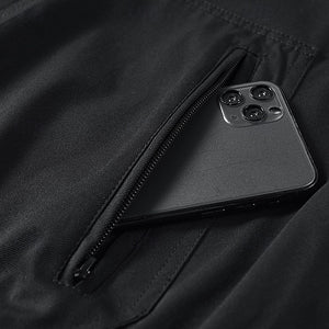 Herren Leichte Jacke Bomberjacke Freizeitjacke Alltag Urlaub Wasserdicht Tasche Frühling & Herbst Einfarbig Modisch Klassisch Revers Standard Schwarz Weiß Königsblau Lila Kaffee Jacke