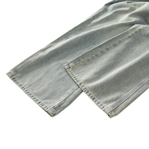 Loose Fit Latzhose mit Stonewashed-Muster – Herren