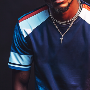 Herren Retro Casual Kontrastfarben Nähte Rundhals Kurzarm T-Shirt