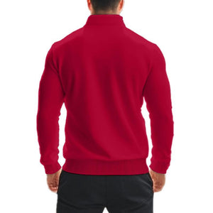Lässiges, einfarbiges Sweatshirt mit Reißverschluss und Stehkragen für Herren