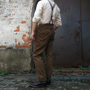 1920er 12oz Cord Farmer Arbeitshose Herren Hosenträgerhose Vintage Overalls 20er