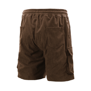 Lässige Cord-Cargo-Shorts mit mehreren Taschen für Herren