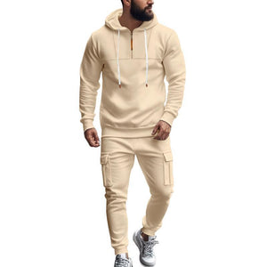 Lockeres Sport-Set aus Kapuzenpullover und Hose für Herren