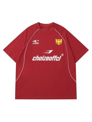 T-Shirt mit Retro-Buchstaben-Print