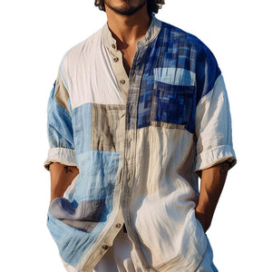 Men's Personalized Printed Fashion Long Sleeve Shirt