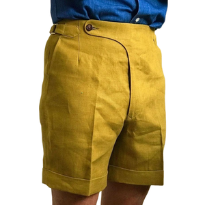 Men's Casual Comfortable Breathable Linen Blended Suit Shorts