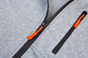 Herren-Kapuzenpullover mit durchgehendem Reißverschluss, Fleece-Kapuzenpullover