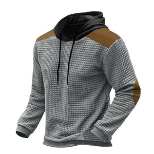 Langarm-Hoodie im Jacquard-Colorblock-Design für Herren
