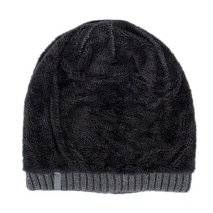 Men's Vintage Plush Lined Warm Knitted Hat