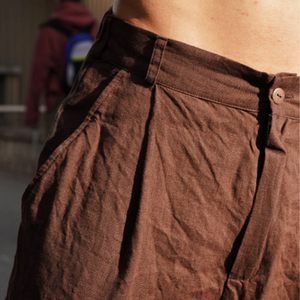 Herren Frühlingsmode Lässige Lose Baumwoll- Und Leinenhosen