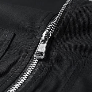 Herren Leichte Jacke Bomberjacke Freizeitjacke Alltag Urlaub Wasserdicht Tasche Frühling & Herbst Einfarbig Modisch Klassisch Revers Standard Schwarz Weiß Königsblau Lila Kaffee Jacke