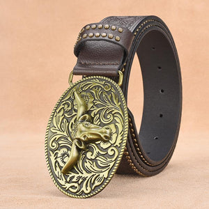 Men's Vintage Rivet Embossed Belt