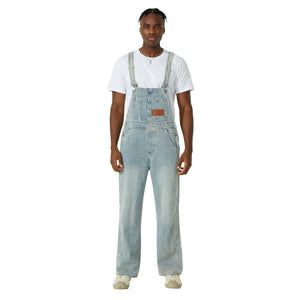 Loose Fit Latzhose mit Stonewashed-Muster – Herren