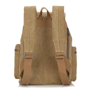 Retro-Outdoor-Rucksack aus Canvas mit großer Kapazität und mehreren Taschen für Herren