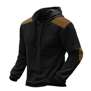 Langarm-Hoodie im Jacquard-Colorblock-Design für Herren