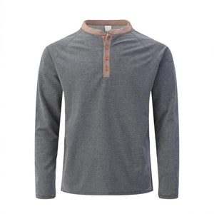 Men's Casual Colorblock Round Neck Raglan Long Sleeve T-Shirt