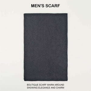 Men's Classic Solid Warm Knit Scarf