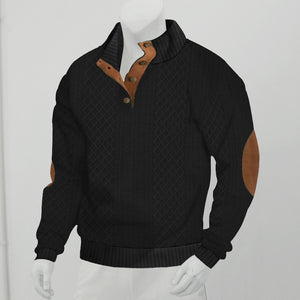 2024 FRÜHJAHR UND HERBST MÄNNER STEHEN KRAGEN LANGARM CASUAL OUTDOOR HOODIE JACQUARD GESTRICKTES SWEATSHIRT